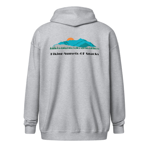 Hiking Sunsets GF Snacks- zip hoodie