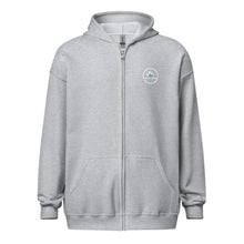 Load image into Gallery viewer, GF Compass- white text zip hoodie